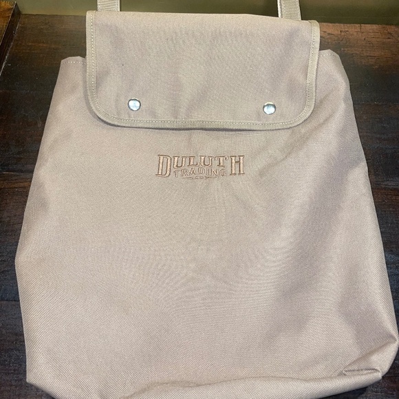 Duluth Trading Co Brown Canvas Travel Traveling Utility Brown Sack Bag